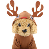 Pet / Dog / Cats Novelty Christmas Hooded Sweatshirt with Antlers