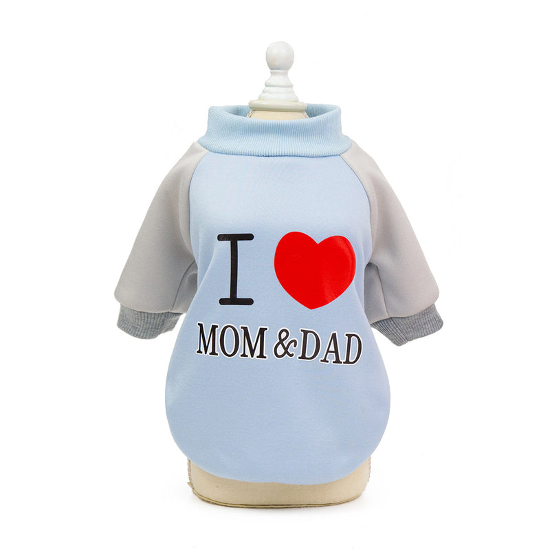 Pet /Dog I Love Mom & Dad Graphic Sweatshirts