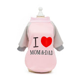 Pet /Dog I Love Mom & Dad Graphic Sweatshirts