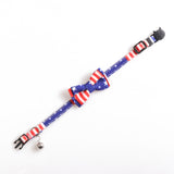 Cat, Dog American flag bow tie collar
