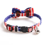 Cat, Dog American flag bow tie collar