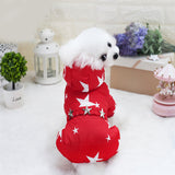 Pet / Dogs / Stars Hooded Puffer Snowsuit