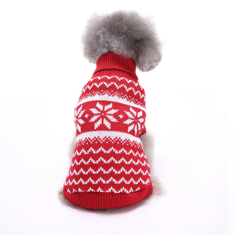 Pet Festive Classic Fair Isle Sweater In Red