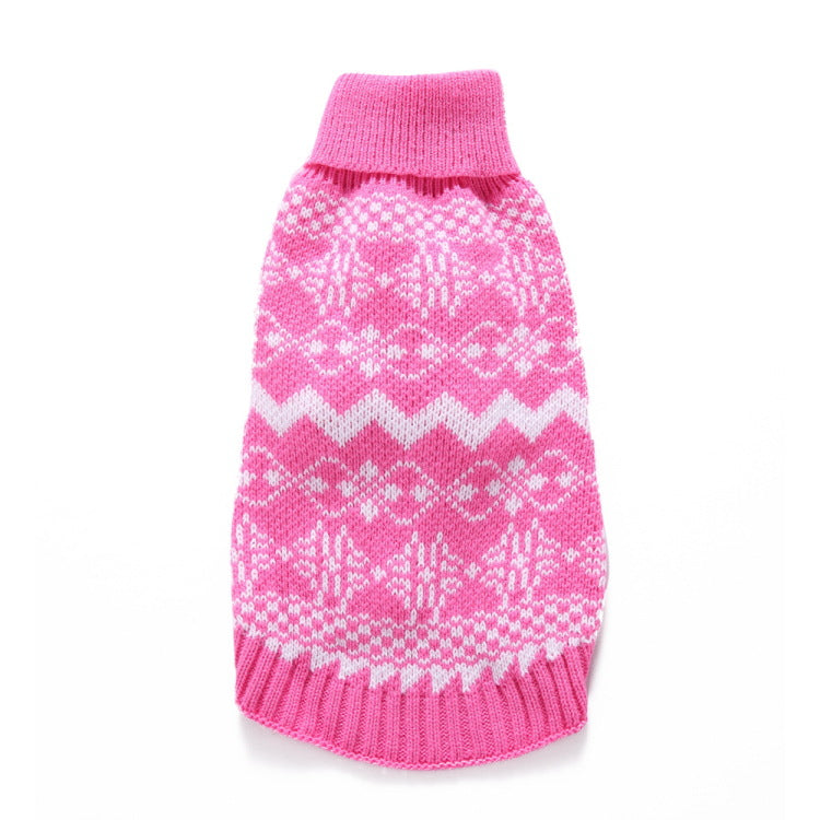 Pet Festive Classic Fair Isle Sweater in Pink