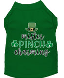 Mr. Pinch Charming Screen Print Dog Shirt, Pet St. Patrick's Day T-shirt