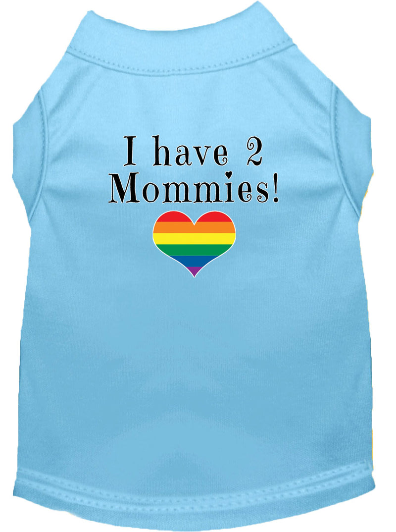 I have 2 Mommies Screen Print Dog / Cat T-Shirt
