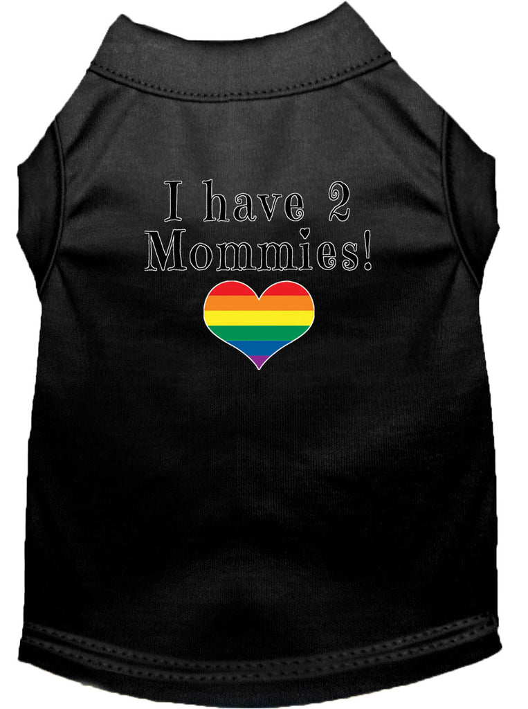 I have 2 Mommies Screen Print Dog / Cat T-Shirt