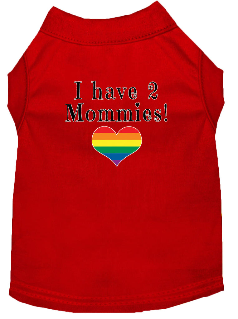 I have 2 Mommies Screen Print Dog / Cat T-Shirt