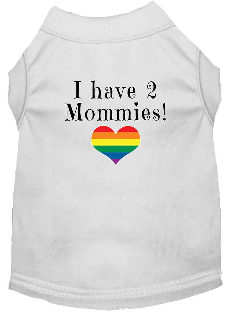 I have 2 Mommies Screen Print Dog / Cat T-Shirt