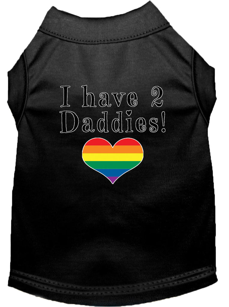 I have 2 Daddies Screen Print Dog / Cat T-Shirt