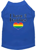 I have 2 Daddies Screen Print Dog / Cat T-Shirt