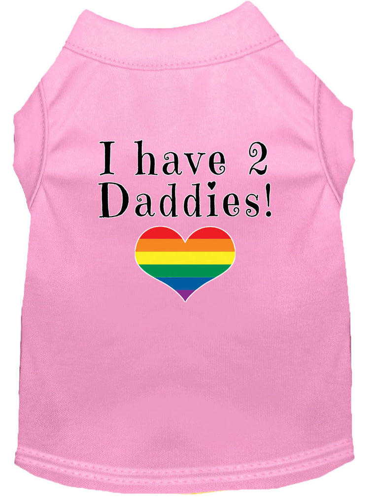 I have 2 Daddies Screen Print Dog / Cat T-Shirt