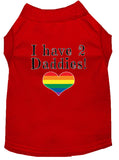 I have 2 Daddies Screen Print Dog / Cat T-Shirt