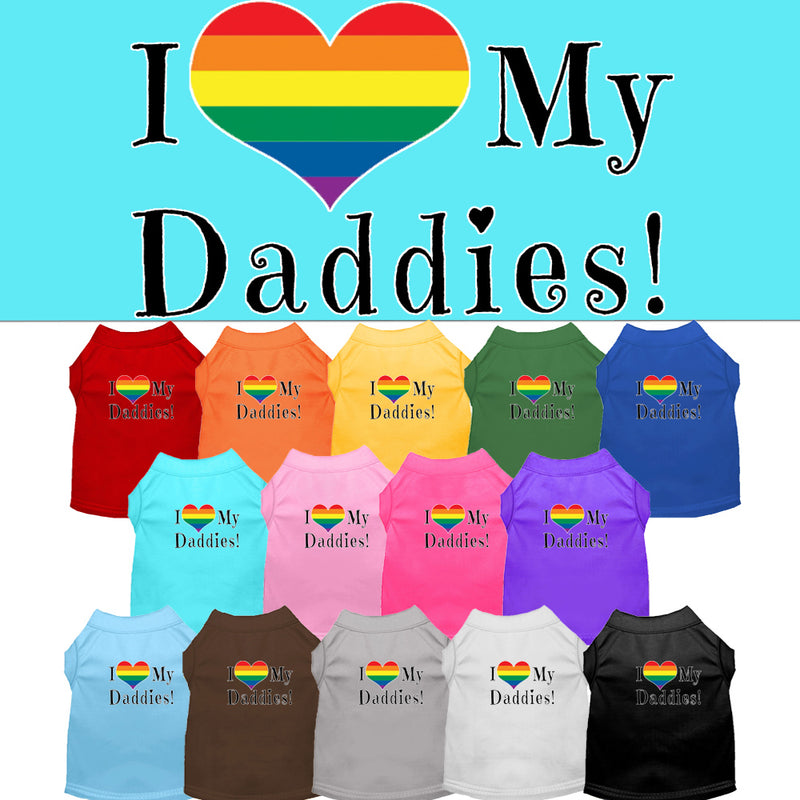 I Love my Daddies Screen Print Dog / Cat T-Shirt