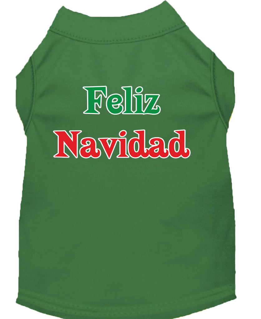 Dog / Pet Christmas T-Shirt : Feliz Navidad Screen Print T-Shirts