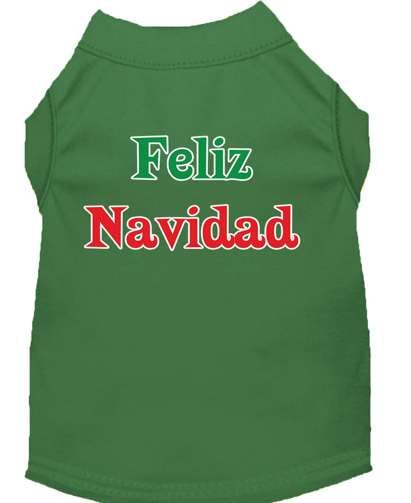 Dog / Pet Christmas T-Shirt : Feliz Navidad Screen Print T-Shirts