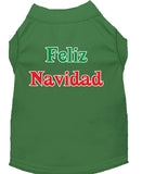 Dog / Pet Christmas T-Shirt : Feliz Navidad Screen Print T-Shirts