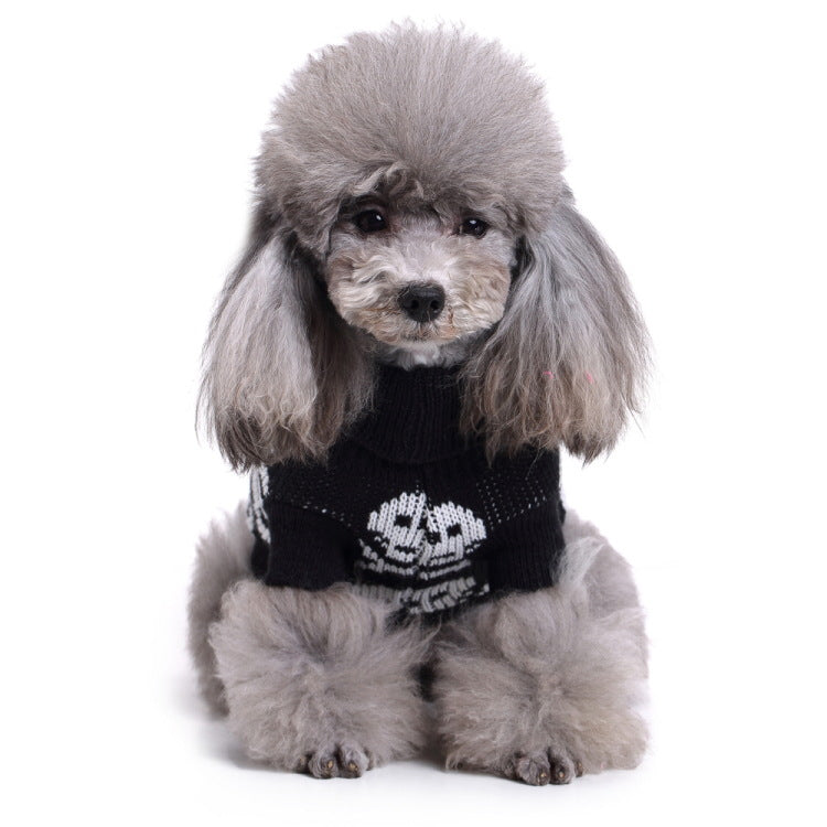 Dog Halloween Skull Sweater