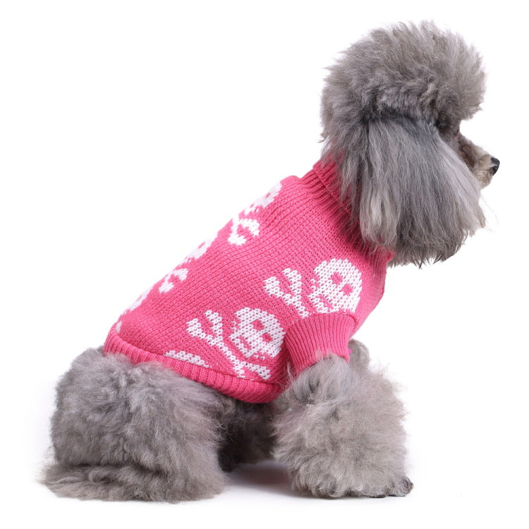Dog Halloween Skull Sweater