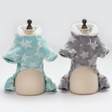 Pet / Dog / Cat One Piece Stars Hooded Jumper in Aqua, Pink or Grey