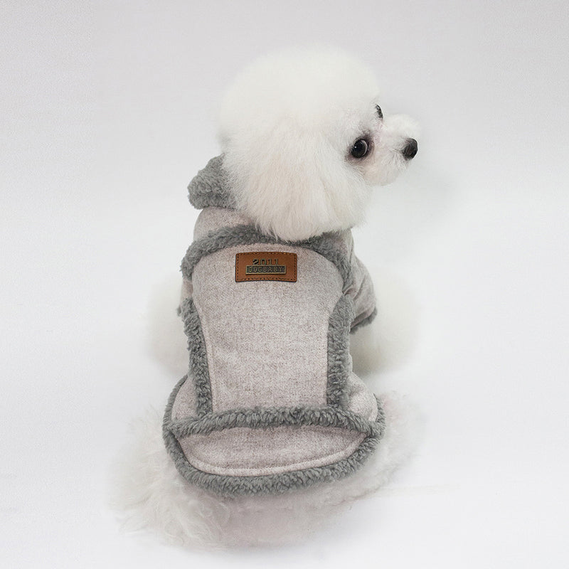 Pet / Dog Faux Shearling Dog Biker Coat