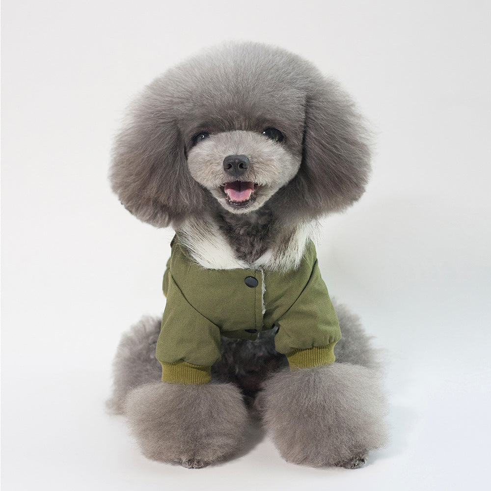 Pet / Dog Fashion Faux Fur Hooded Plush Parker