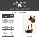 Customizable Dog / Cat / Pet Basic Tee Shirts Small and Large Breed Dogs
