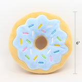 Plush Squeaking Donut Dog Toy