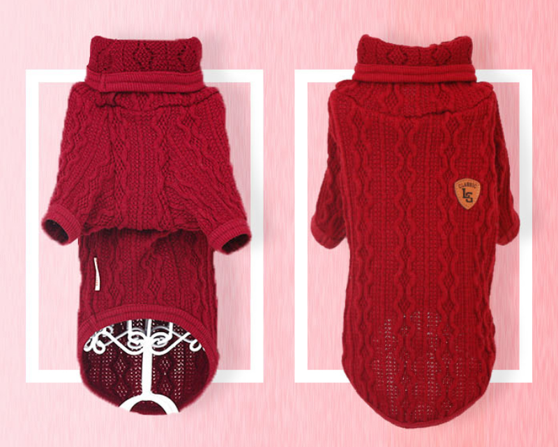 Pet / Dog / Cat Cable Knit Turtleneck Sweater