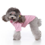 Pet / Dog Teddy Hooded Cashmere Fleece Embroidered Dog Paw