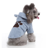 Pet / Dog Teddy Hooded Cashmere Fleece Embroidered Dog Paw