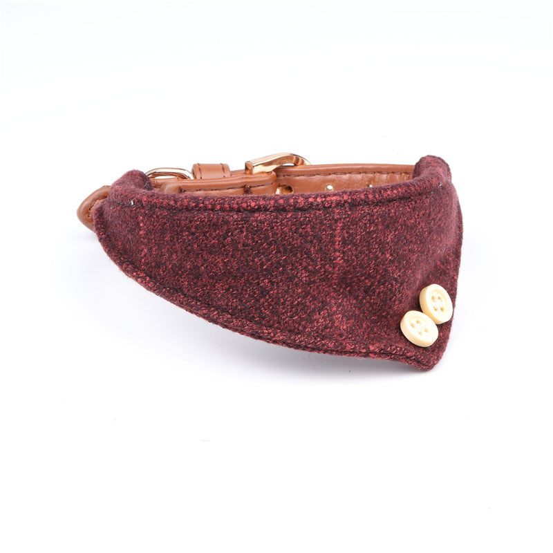 Trendy pet bandanna with collar