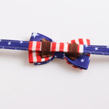 Cat, Dog American flag bow tie collar