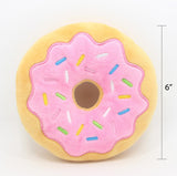 Plush Squeaking Donut Dog Toy