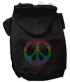 Rhinestone Peace Symbol Rainbow PRIDE Dog / Cat Hoodies