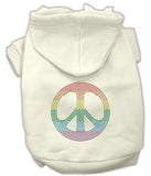 Rhinestone Peace Symbol Rainbow PRIDE Dog / Cat Hoodies