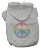 Rhinestone Peace Symbol Rainbow PRIDE Dog / Cat Hoodies