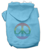 Rhinestone Peace Symbol Rainbow PRIDE Dog / Cat Hoodies