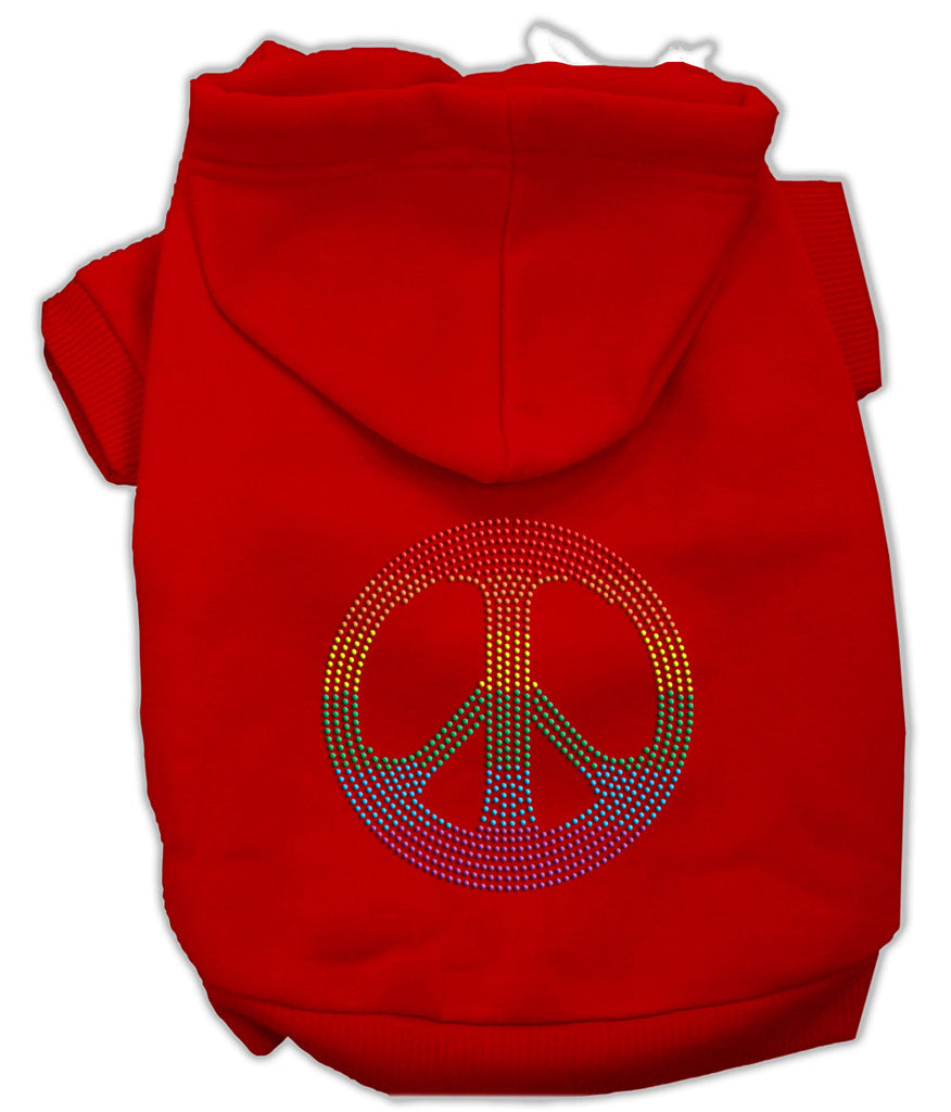 Rhinestone Peace Symbol Rainbow PRIDE Dog / Cat Hoodies