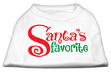 Dog / Pet Christmas T-Shirt : Santas Favorite Screen Print Pet T-Shirt