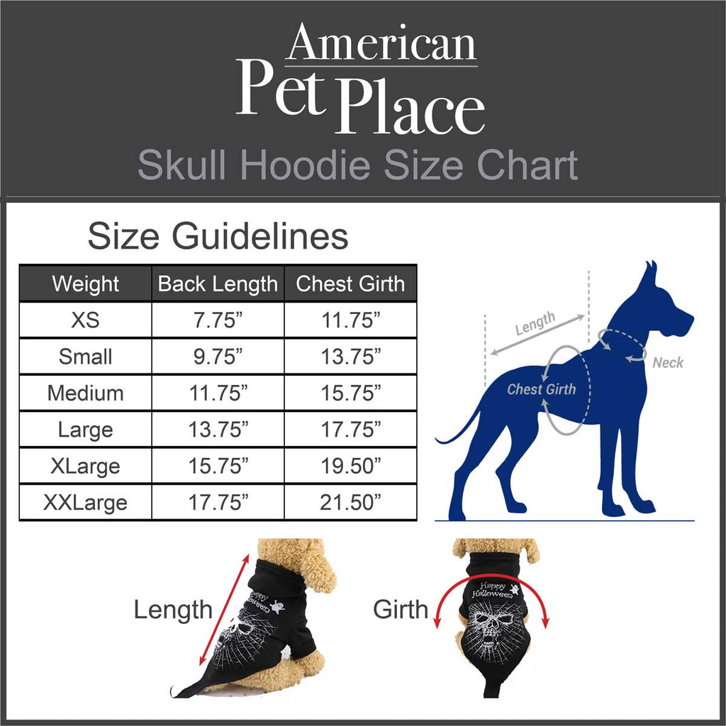 Dog Halloween Hooded Skull Sweatshirt