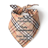 Customizable Classic Designer Inspired Plaid Bandannas