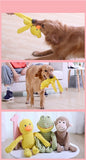 Textured Plush Squeaking Monkey Dog Toy