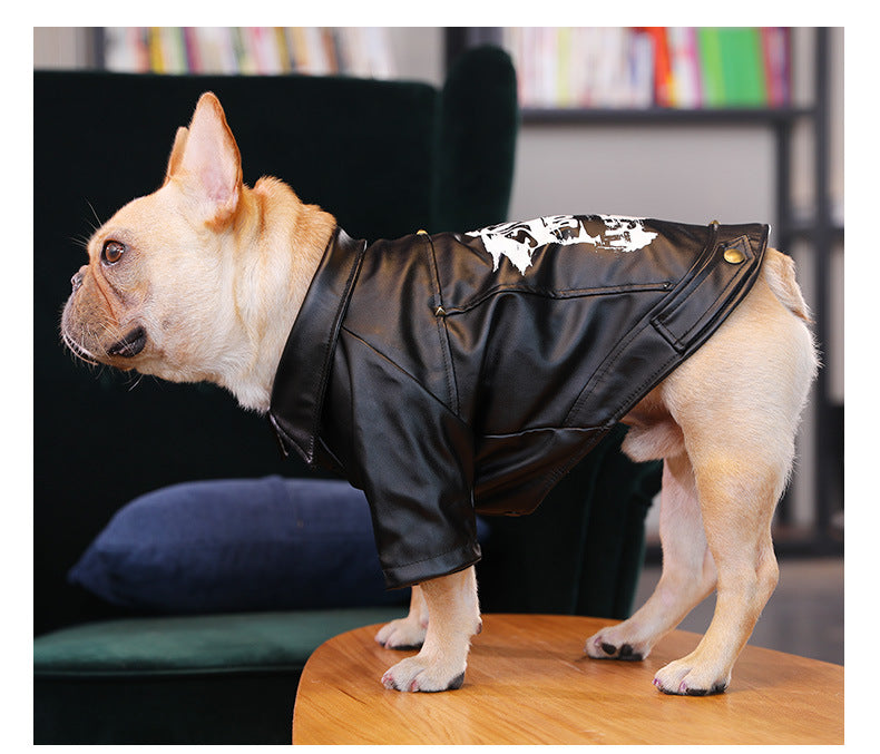 Pet / Dog Skater Faux Leather Jacket