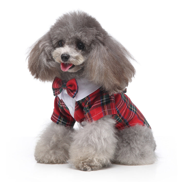 Plaid Print Pet Suit Jacket For Dog And Cat For Wedding - Temu