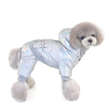 Pet / Dog / Cat Trendy Metallic Silver Parker Snowsuit