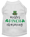 Mr. Pinch Charming Screen Print Dog Shirt, Pet St. Patrick's Day T-shirt