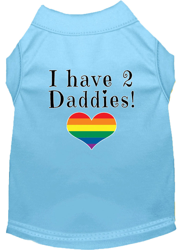 I have 2 Daddies Screen Print Dog / Cat T-Shirt