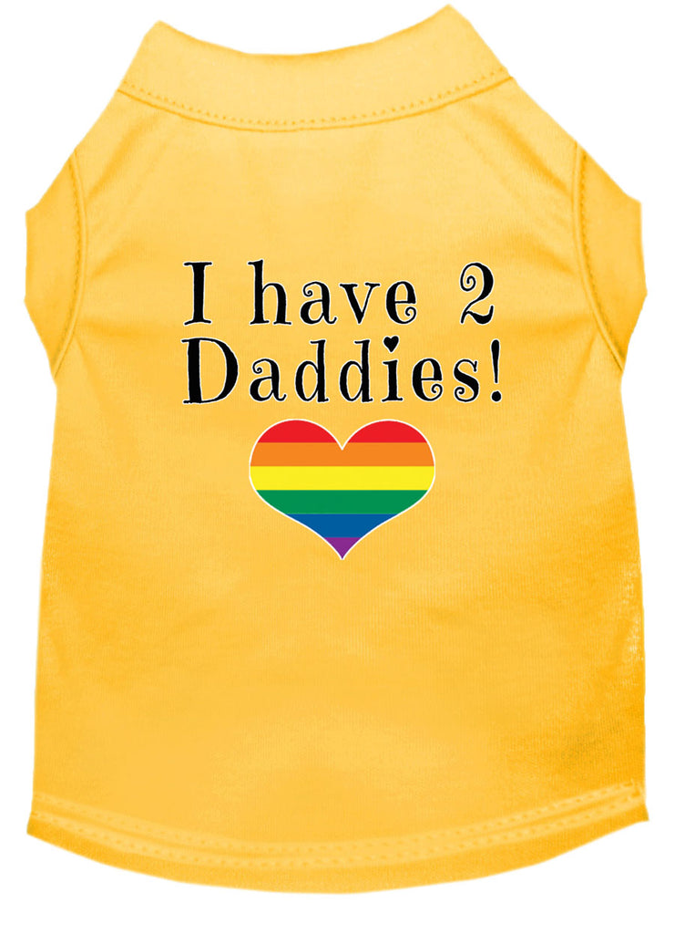 I have 2 Daddies Screen Print Dog / Cat T-Shirt