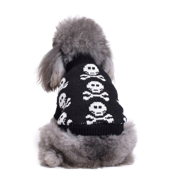 Dog Halloween Skull Sweater